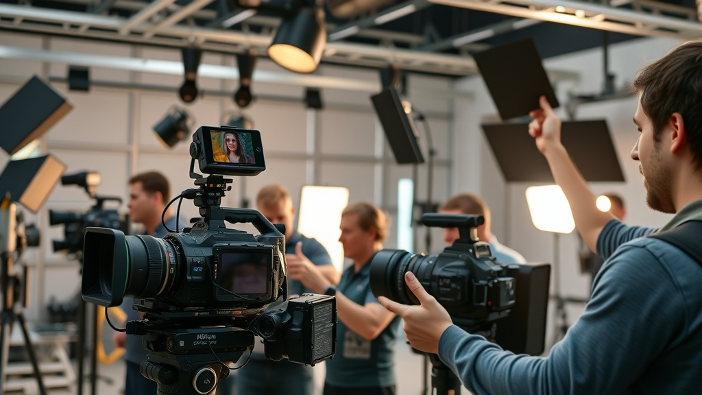 professionals producing high quality video content for video marketing campaign