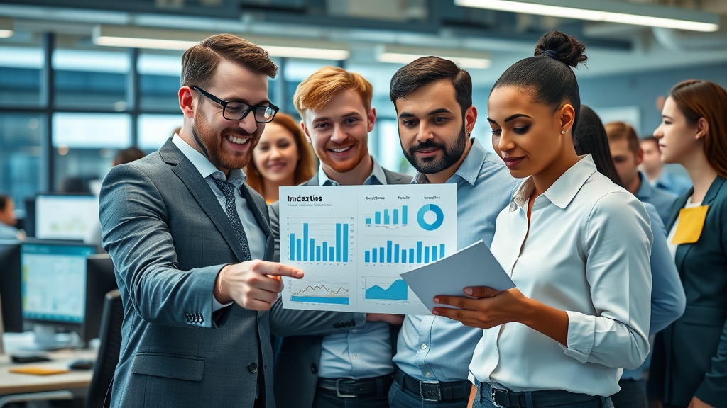 Insightful infographic showing business professionals analyzing drop off rate statistics to reduce customer drop-off rates