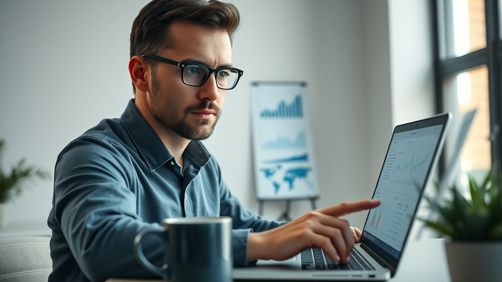 Business analyst reviewing analytics on laptop for how to reduce customer drop-off rates
