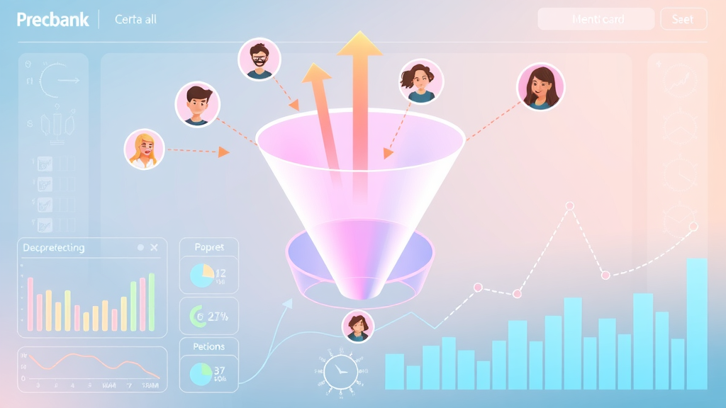 Digital sales funnel overlay with drop-off points visualized for how to reduce customer drop-off rates
