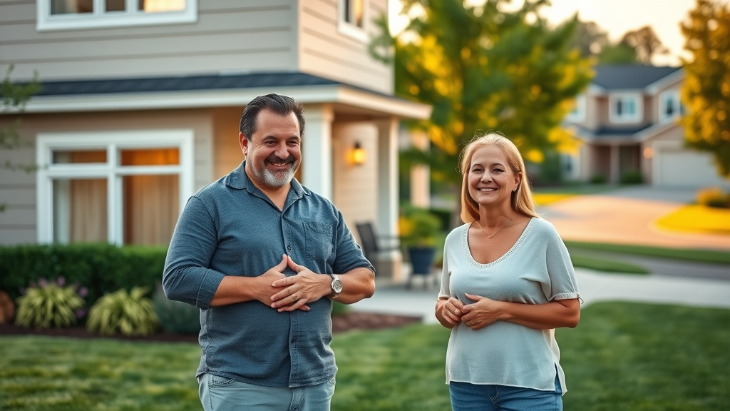 Generate local leads for home services with a modern, inviting suburban home and satisfied homeowners
