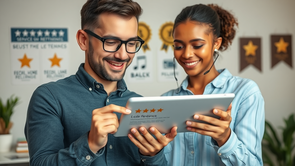 Local home service team engaging with positive social media reviews to generate local leads