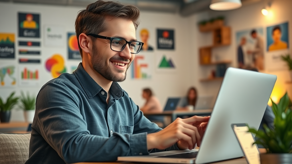 Professional marketer analyzing target audience data for lead magnets