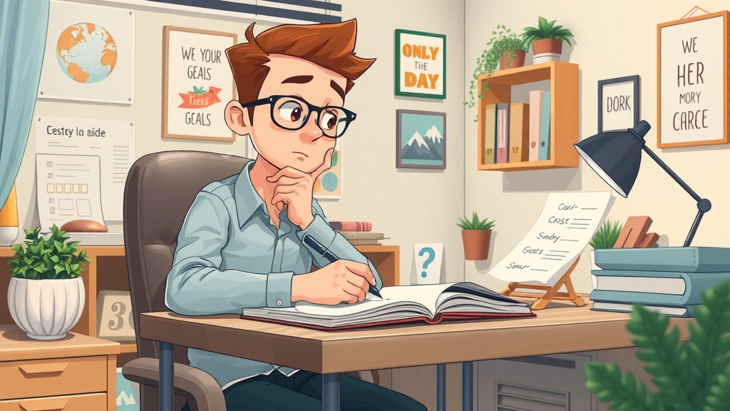 effective goal planning thoughtful person writing goals notebook motivational decor