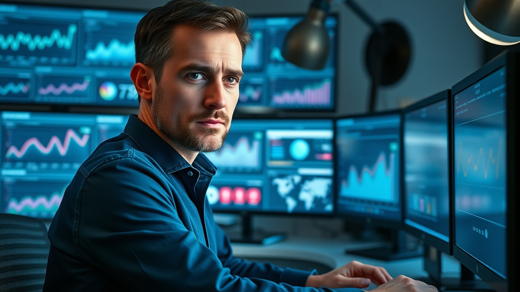 digital marketer analyzing social media audience insights for lead generation