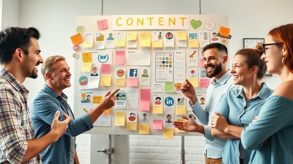 creative social media team brainstorming content for lead generation