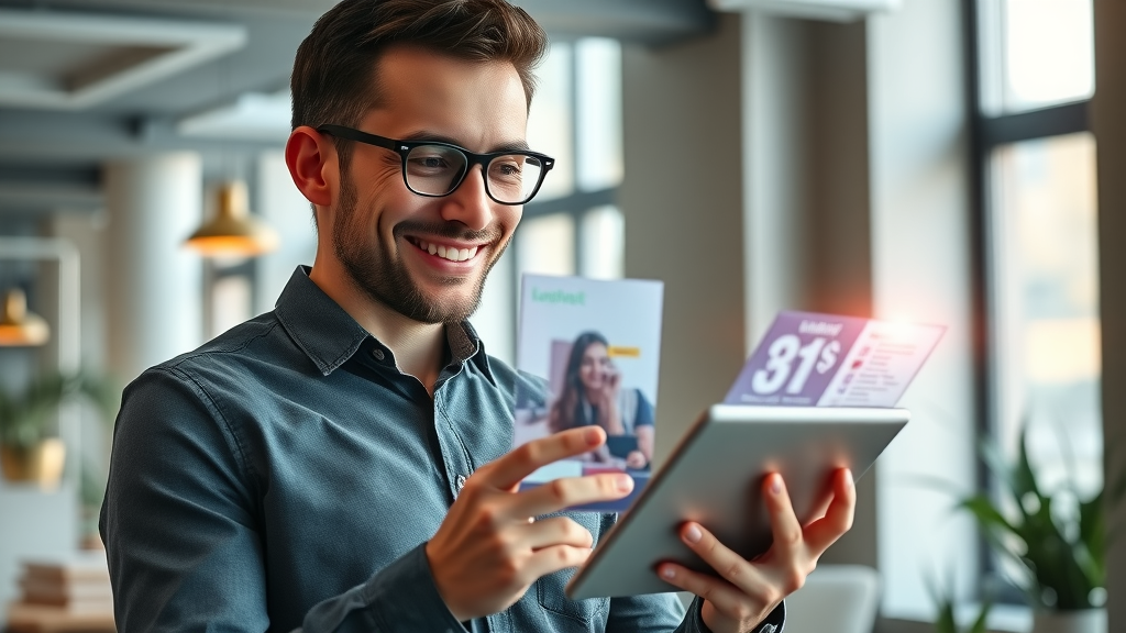 marketing specialist celebrates successful social media ad lead generation campaign