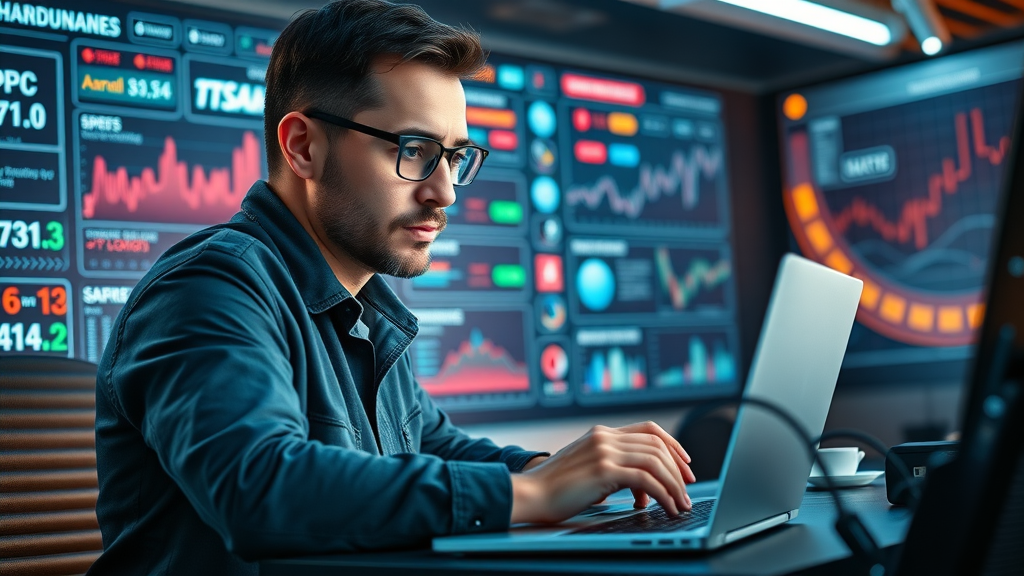 marketer launching digital advertising campaign, ppc, social ads