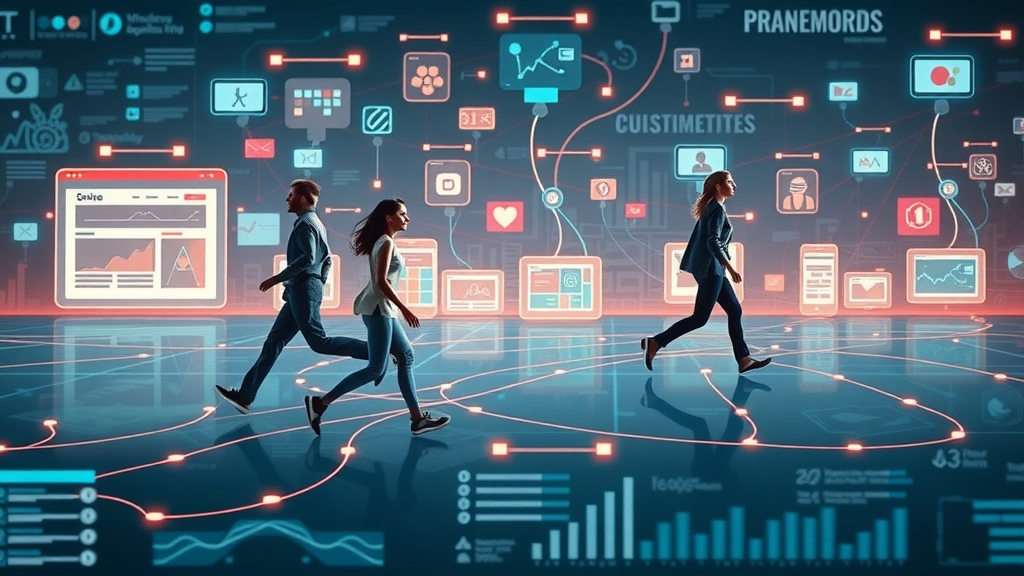 customer journey map showing user progression from awareness to loyalty