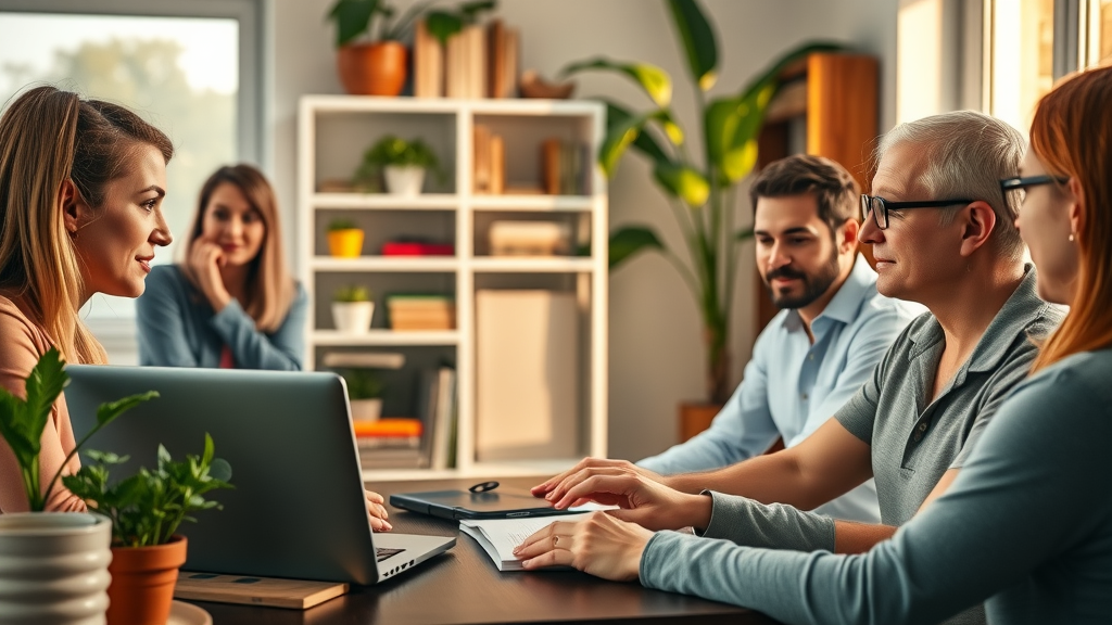 coach giving live webinar to engaged coaching clients