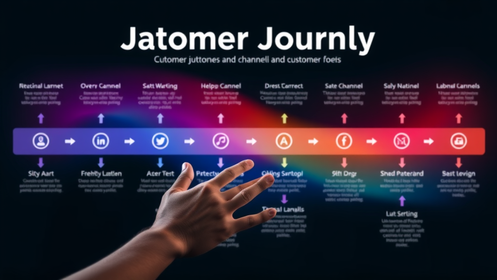 visual diagram of customer journey and acquisition channels highlighting conversion points