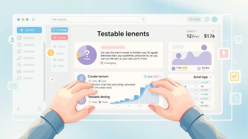 visual of a landing page highlighting testable elements like CTA button, headlines, and forms
