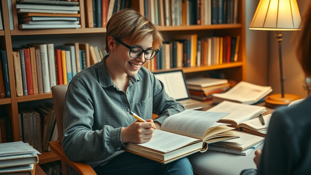 Student writing personal goals into a planner to harness the benefits of goal setting