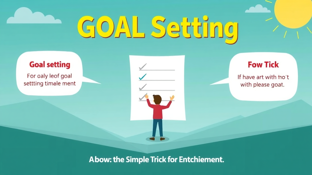 Animated explainer summarizing goal setting principles and simple trick for achievement