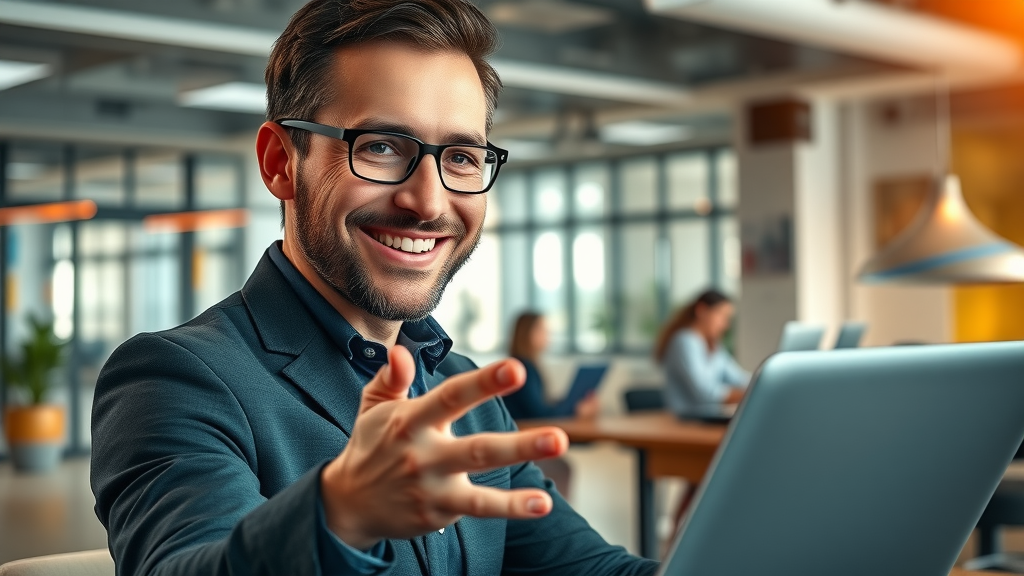 Marketing strategist adjusting budgets on a digital interface to scale paid advertising campaigns for lead generation, vibrant office