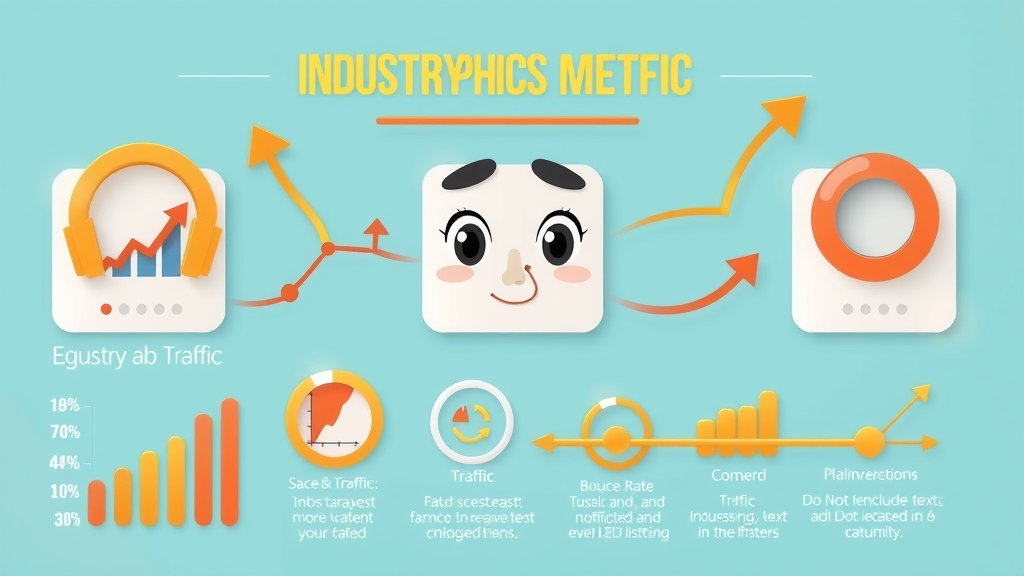 creative infographic presenting key marketing metrics visually including web traffic, bounce rate, and conversion rates