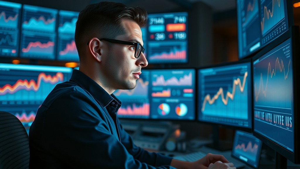 Digital marketer monitoring PPC analytics for paid ad lead generation without cold calling.