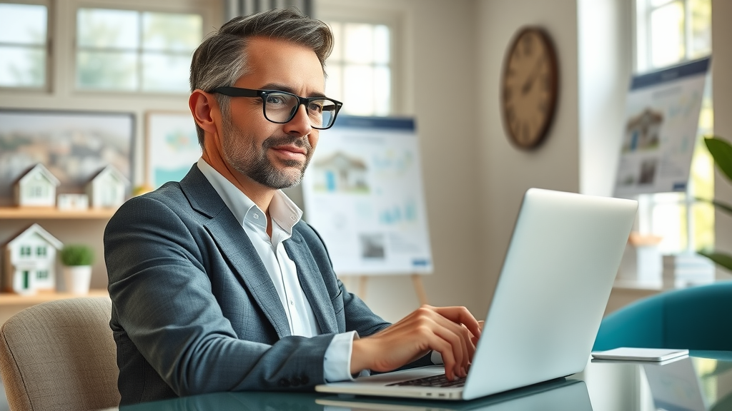 Real estate agent generating inbound listings without cold calling, using digital strategies and online tools.