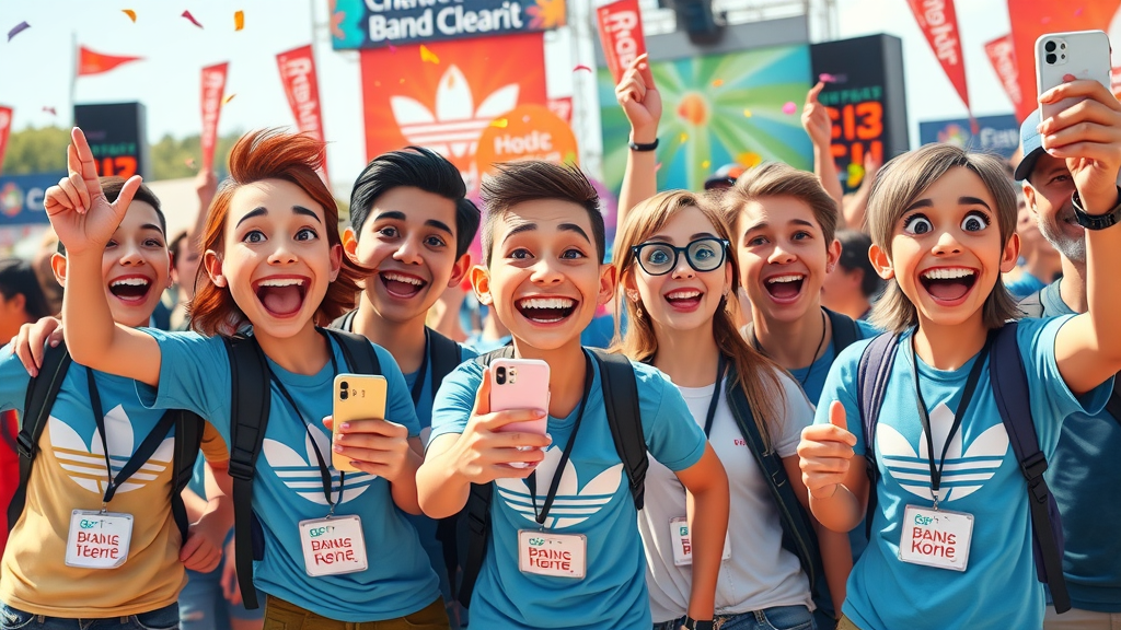 Energetic brand community building event for social media marketing