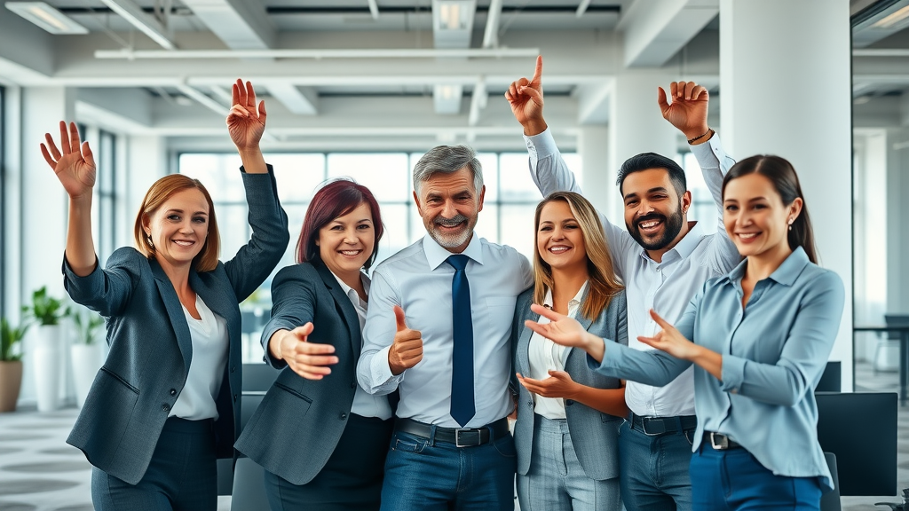 Business team collaborating and celebrating strong growth, sales funnel vs marketing funnel explained