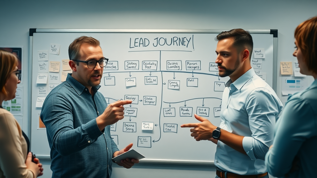 detailed flowchart of a lead journey through a CRM system showing lead management and automation using top crm tools for capturing leads