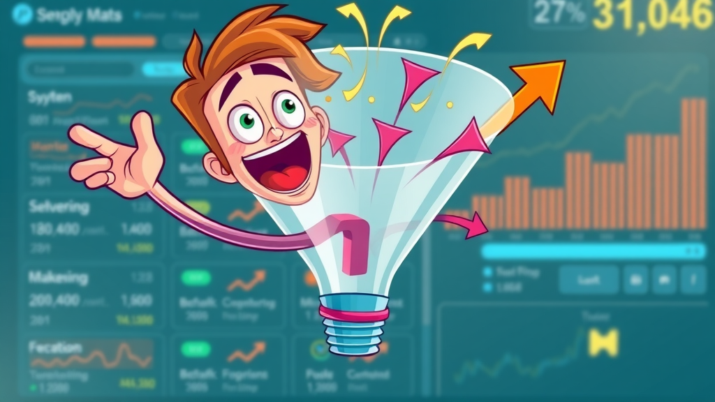 animated funnel visualizing leads being filtered and refined via top crm tools for capturing leads