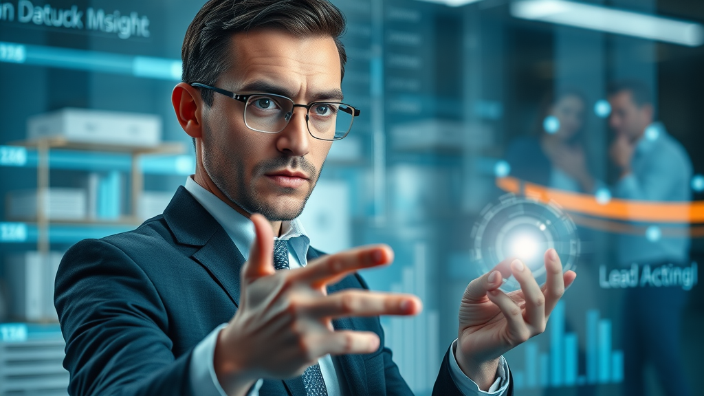 AI-powered digital assistant in Freshsales suggesting lead actions and tracking lead data in a CRM