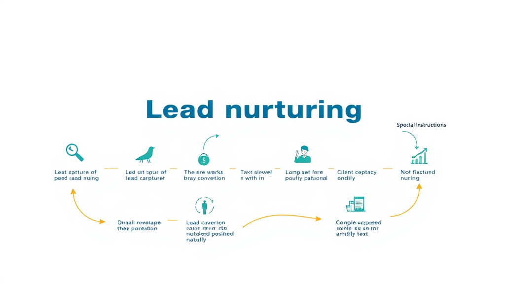dynamic flowchart lead nurturing process from lead capture to client conversion for service providers