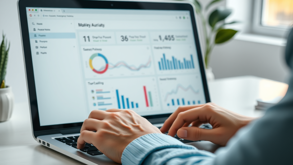 laptop displaying dashboard of marketing automation platform for lead nurturing strategies for service providers