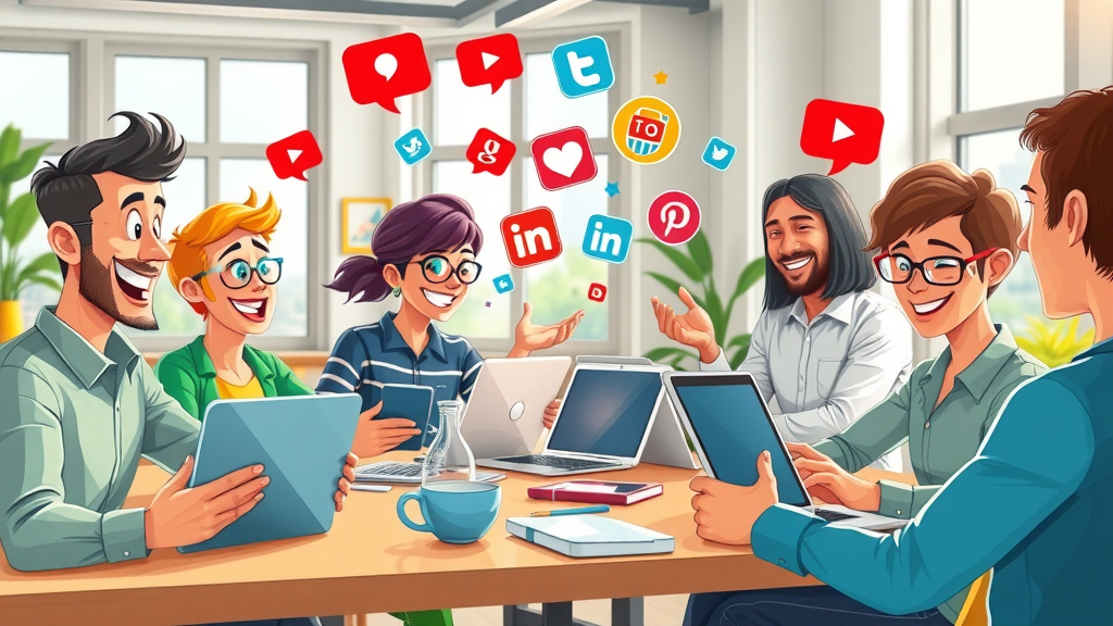 team of marketers creating and launching content for social media lead nurturing strategies in service providers