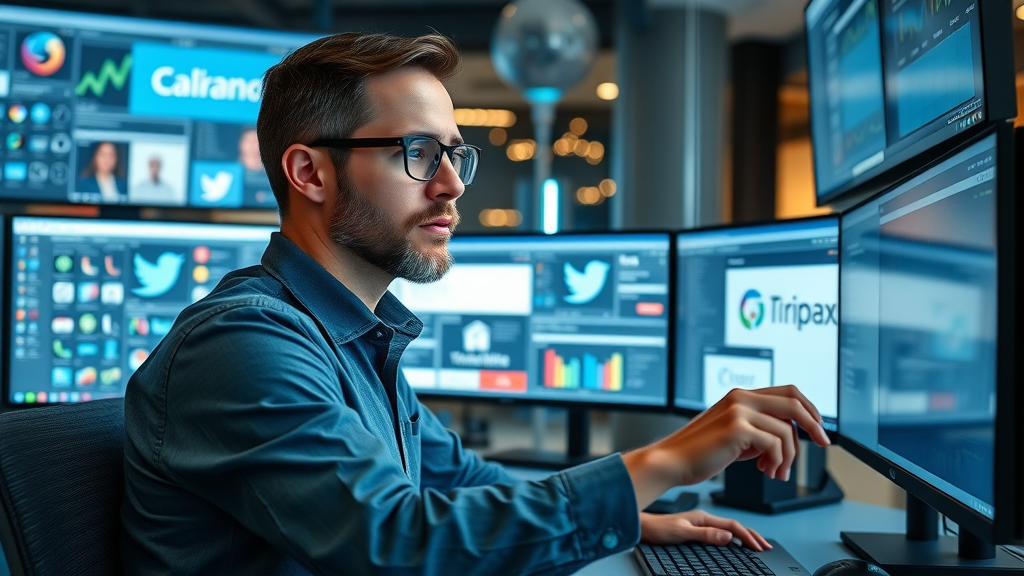 SEO strategies to improve website traffic, social media manager operating multiple social media dashboards