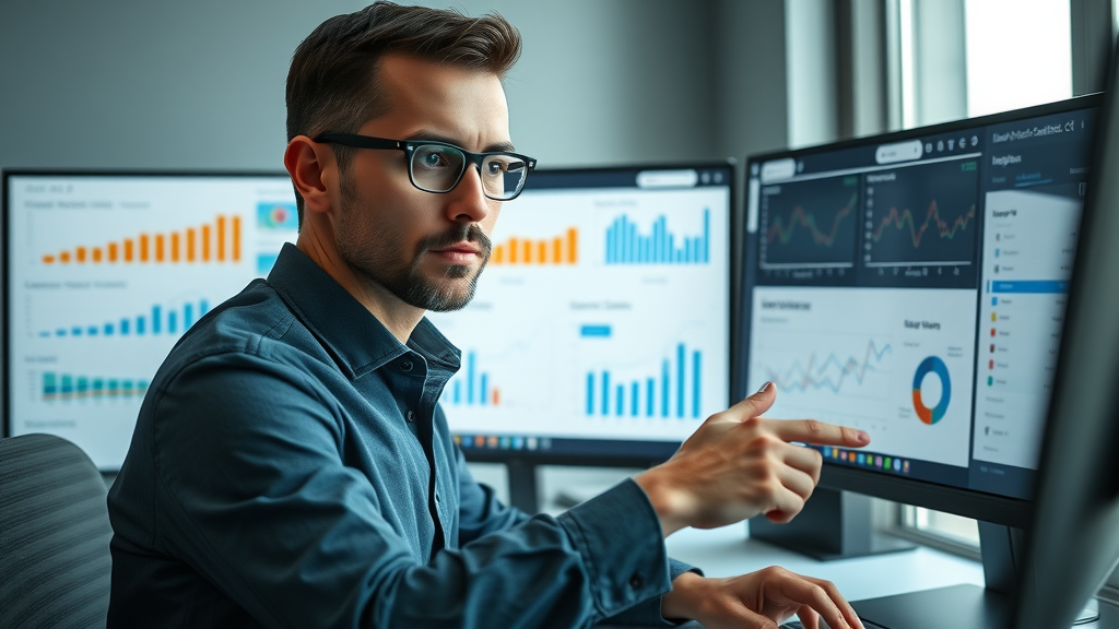 SEO strategies to improve website traffic, SEO professional analyzing Google Analytics and Search Console insights