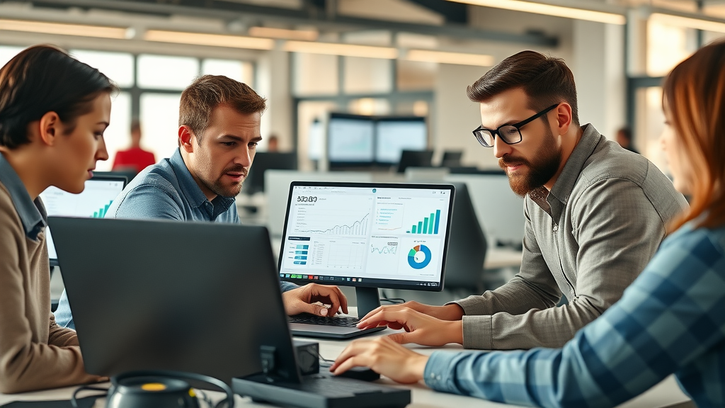 collaborative team integrating lead sources with generation tool analytics dashboards