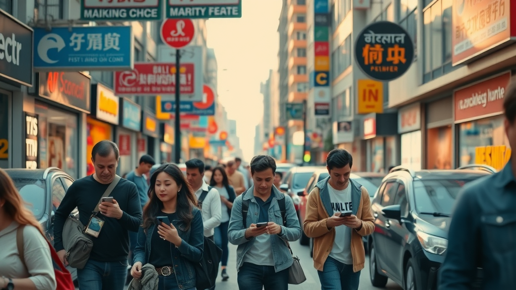 Local customers searching on smartphones for local businesses using Google Ads