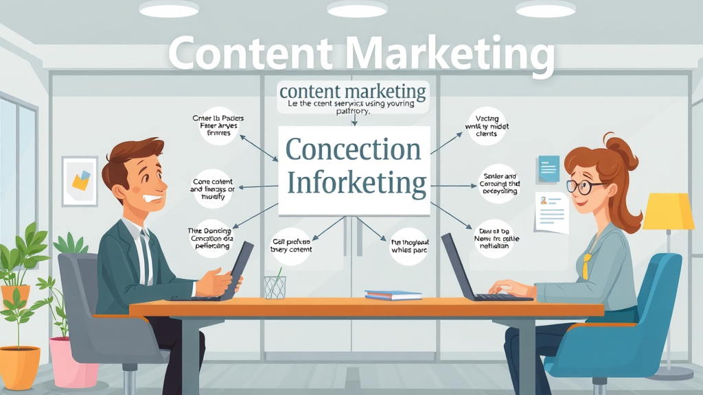 Infographic explaining the importance of content marketing for professional service providers and the digital connection between services and clients