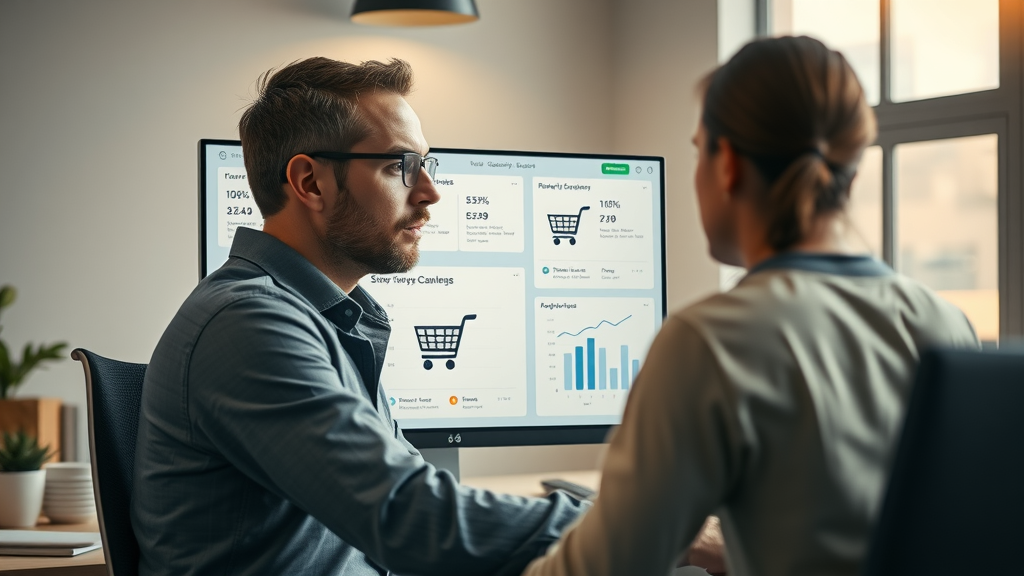 ecommerce dashboard showing abandoned cart recovery statistics