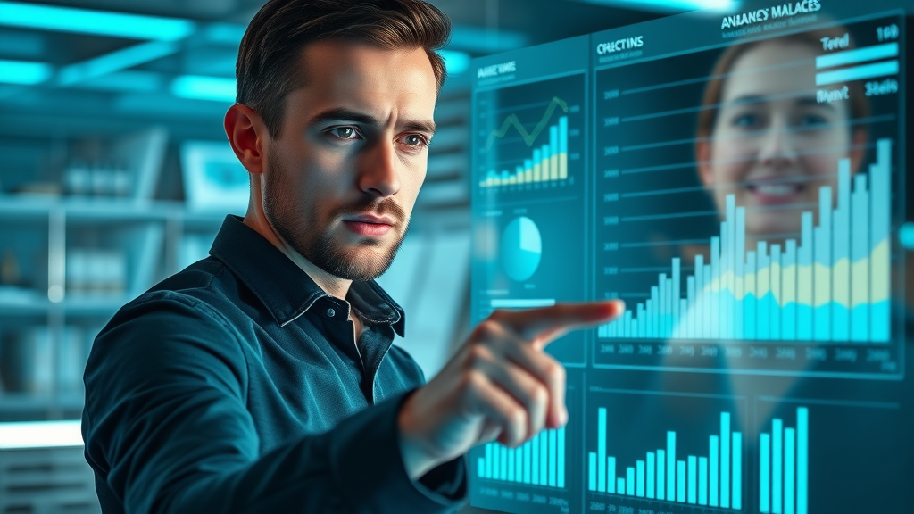 analytical marketing manager setting KPIs for social media platforms for businesses on a digital dashboard