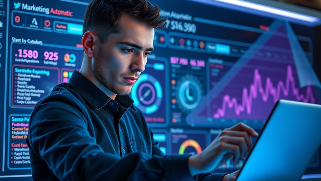 Sleek marketing automation platform dashboard, demonstrating tools that help move leads through the funnel efficiently.