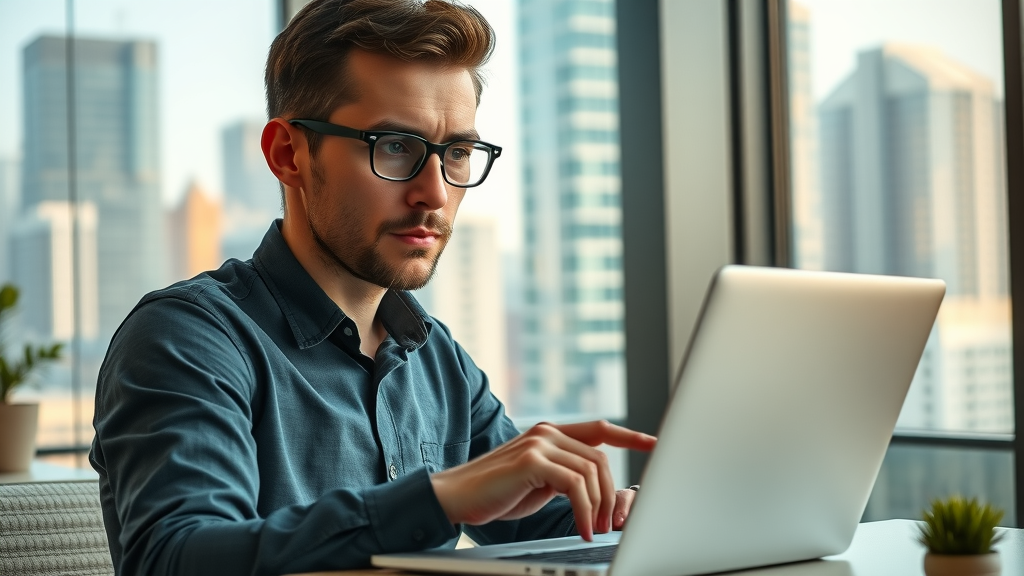 marketer reviewing ad conversion analytics to track conversion rates in ad campaigns