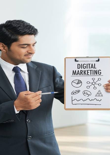 insightful SEO analytics, pensive expression, examining complex graphs, photorealistic, corporate boardroom with digital whiteboards, highly detailed, animated discussions, ultra HD, muted blue tones, focused overhead lighting, shot with an 85mm lens.